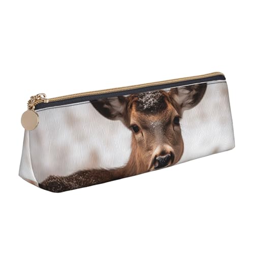 NBCCDVSH Leder-Federmäppchen mit Reißverschluss, stilvoller Stifthalter, ästhetisches Stifteetui für Damen und Herren, Leder-Federmäppchen für Welpen, Hunde, Stifteetui für Arbeit, Büro, Reisen von NBCCDVSH