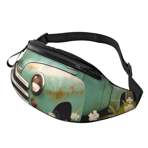 Peace Dove Bauchtasche für Damen und Herren, modische Hüfttasche, verstellbare Gürteltasche für Workout, Laufen, Reisen, lässige Hüfttasche, Spring Retro Car, Einheitsgröße von NBCCDVSH