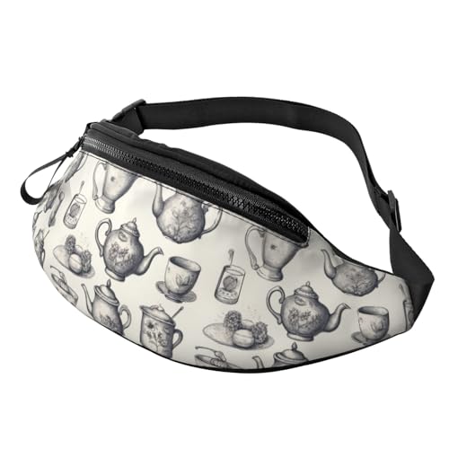 Snow Mountain Gürteltasche für Damen und Herren, modisch, verstellbare Gürteltasche für Workout, Laufen, Reisen, lässige Hüfttasche, Handgezeichnete Teekannen und Becher, Einheitsgröße Snow Mountain Gürteltasche für Damen und Herren, modisch, verstellbare Gürteltasche für Workout, Laufen, Reisen, lässige Hüfttasche, Handgezeichnete Teekannen und Becher, Einheitsgröße von NBCCDVSH
