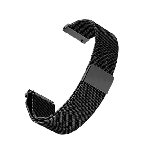 NBCNZCTSAS 12 14 15 16 18 20 22 23 mm magnetisches Milan-Mesh-Armband, passend for Herren und Damen, Uhrenarmband, Silber, Schwarz, Gold, Roségold, Blau(Black,20mm) von NBCNZCTSAS