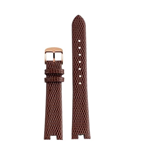NBCNZCTSAS 12MM 14MM Armband passend for Gucci Uhrenarmband passend for GC Damen YA141.4 YA141505 Lederarmband Armband mit Kerbbefestigung(Brown-rose gold,14mm) von NBCNZCTSAS