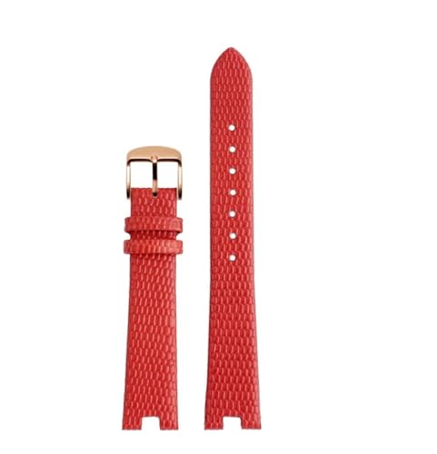 NBCNZCTSAS 12MM 14MM Armband passend for Gucci Uhrenarmband passend for GC Damen YA141.4 YA141505 Lederarmband Armband mit Kerbbefestigung(Red-rose gold,12mm) von NBCNZCTSAS
