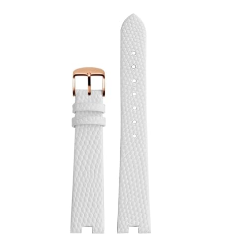 NBCNZCTSAS 12MM 14MM Armband passend for Gucci Uhrenarmband passend for GC Damen YA141.4 YA141505 Lederarmband Armband mit Kerbbefestigung(White-rose gold,12mm) von NBCNZCTSAS