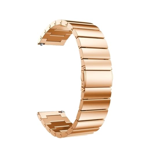 NBCNZCTSAS 18 mm 20 mm 22 mm Uhrenarmband passend for Samsung S3 Galaxy Watch3 41 mm 45 mm Edelstahl Ersatz-Gliederarmband for Smart Watch(Rose Gold-tool,22mm) von NBCNZCTSAS