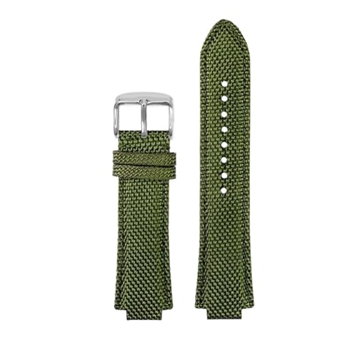 NBCNZCTSAS 1853 Passend for Tissot Herrenuhr Super Player PRX Serie T137.410 modifiziertes Nylonarmband 26–12 mm konvexes Mundarmband(Green silver pin) von NBCNZCTSAS