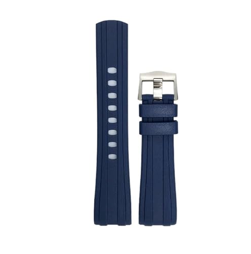 NBCNZCTSAS 19 mm 20 mm 21 mm 22 mm Silikon-Gummi-Armband, passend for Omega, passend for Seamaster 300, passend for Longines Conquest, passend for HydroConquest L3 Uhrenarmband(Blue Style 2,22mm) von NBCNZCTSAS