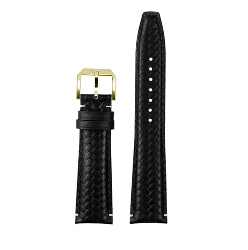 NBCNZCTSAS 20/21/22MM Armband Fit for IWC Armband Fit for Portugiesisch Fit for Ewigen Kalender IW503312 IW371614 Fit for Timing Serie Leder Uhr(A-black-gold,22mm) von NBCNZCTSAS