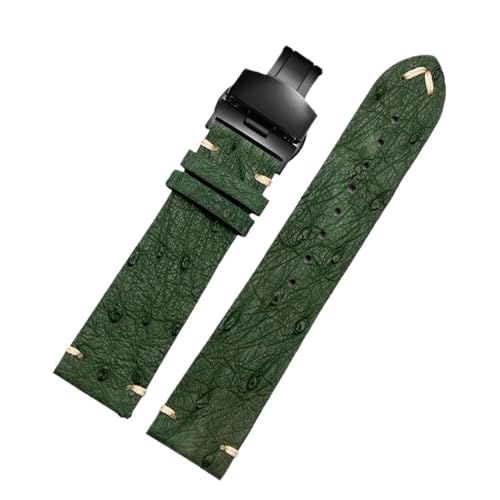 NBCNZCTSAS 20 22 mm Armband, passend for Rolex, passend for Seiko, Schwarz, Grün, passend for Water Ghost, passend for Tissot, passend for Omega, passend for Uhrenarmband aus Straußenleder. Uhrenarmbä von NBCNZCTSAS