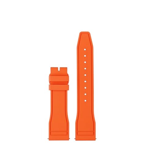 NBCNZCTSAS 20 mm/21 mm/22 mm Fluorkautschuk-Armband passend for IWC Big PILOT'S Uhren Spitfire passend for Portofino Family Mark 18 Strap(Orange,22mm) von NBCNZCTSAS