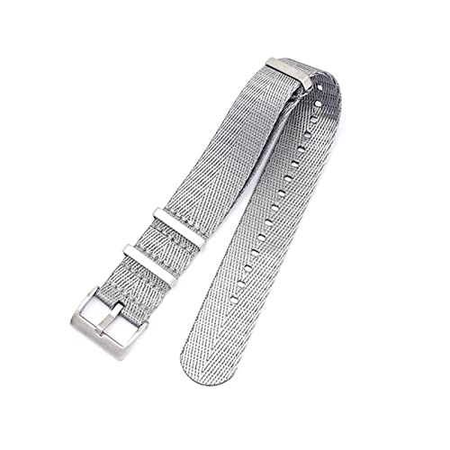 NBCNZCTSAS 20 mm 22 mm 24 mm Sicherheitsgurt Nylon fit for NATO Gurt Military Watch Band Ersatzwächter for Omega fit for James Fit for Bond 007 fit(Gray,24mm) von NBCNZCTSAS
