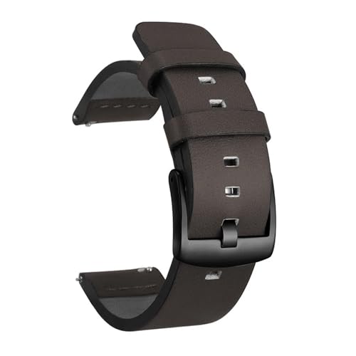 NBCNZCTSAS 20 mm 22 mm Lederarmband passend for Samsung Galaxy Watch Strap 6 5 4 40 mm 44 mm Active 2 Gear S3 Armband passend for Amazfit passend for Huawei Watch Correa(Black Grey,24mm) von NBCNZCTSAS