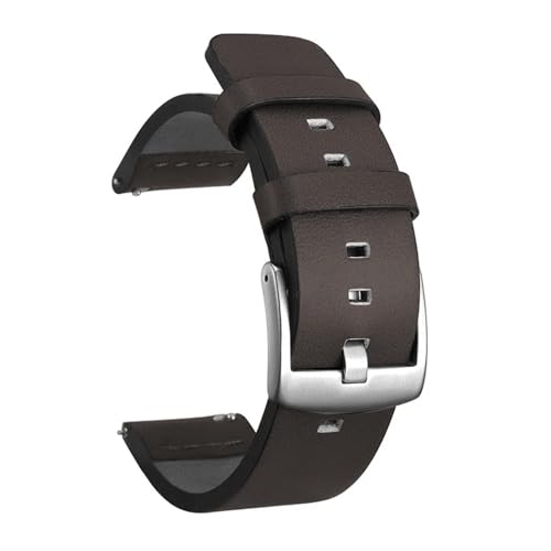NBCNZCTSAS 20 mm 22 mm Lederarmband passend for Samsung Galaxy Watch Strap 6 5 4 40 mm 44 mm Active 2 Gear S3 Armband passend for Amazfit passend for Huawei Watch Correa(Silver Grey,24mm) von NBCNZCTSAS