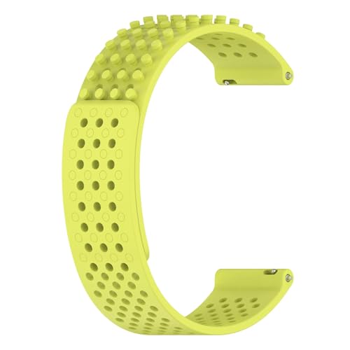 NBCNZCTSAS 20 mm 22 mm Silikonarmband passend for Samsung Galaxy Watch 6 5 4 40 44 mm Band Classic 43 47 mm Gear S3 Active 5Pro 45 mm Universalarmband(Lime,20mm) von NBCNZCTSAS