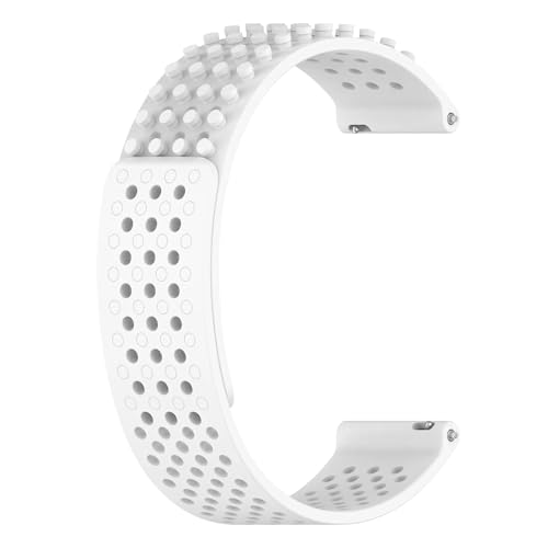 NBCNZCTSAS 20 mm 22 mm Silikonarmband passend for Samsung Galaxy Watch 6 5 4 40 44 mm Band Classic 43 47 mm Gear S3 Active 5Pro 45 mm Universalarmband(White,20mm) von NBCNZCTSAS