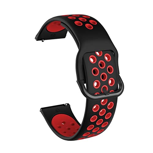 NBCNZCTSAS 20 mm 22mm Uhrengurt Uhr 42m 46 mm schwarzer Schnalle 41 mm 45 mm Zahnrad S2 S3 Fit for Huawei GT2 Silikon Atmungsaktives Armband Passform for Samsung Fit for Galaxy(H6,22mm) von NBCNZCTSAS