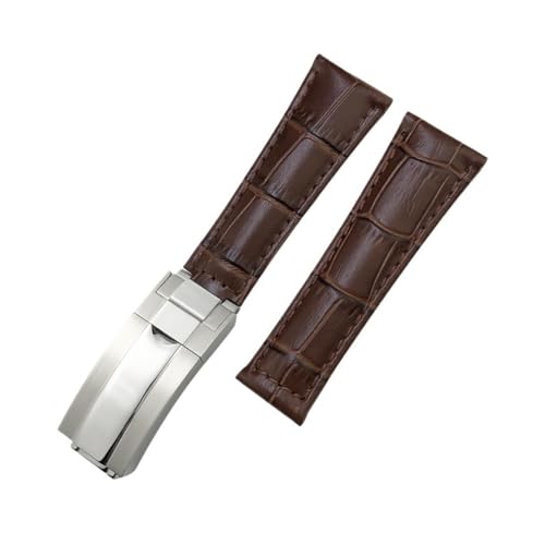 NBCNZCTSAS 20 mm Metallglied, gebogenes Ende, Krokodilleder-Armband, passend for Rolex Submariner, passend for GMT, passend for DAYTONA Yacht-Master, schwarz-grünes Armband(Brown Buckle,20MM_NO BUCKLE NBCNZCTSAS 20 mm Metallglied, gebogenes Ende, Krokodilleder-Armband, passend for Rolex Submariner, passend for GMT, passend for DAYTONA Yacht-Master, schwarz-grünes Armband(Brown Buckle,20MM_NO BUCKLE von NBCNZCTSAS