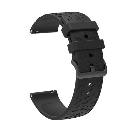 NBCNZCTSAS 20 mm graviertes Armband passend for Samsung Galaxy Watch 6 Classic 43 47 mm 5 4 40 44 mm 5Pro 45 mm Silikon-Sportarmband Gear S3 Active Band(Leopard-B) von NBCNZCTSAS