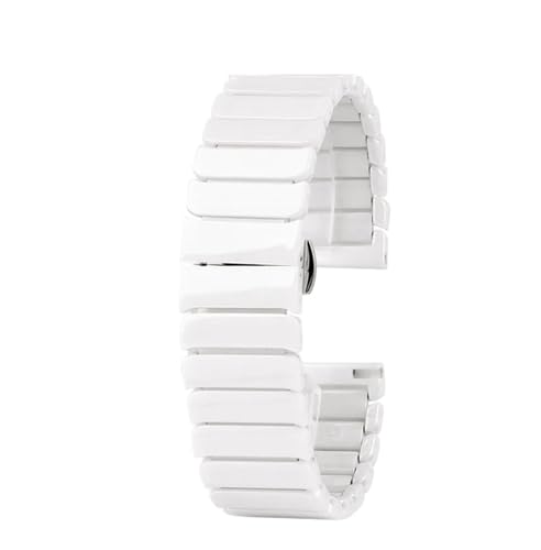 NBCNZCTSAS 20MM 22MM Keramikarmband Armband Damen Herren Armband Fit for Omega Fit for Casio Fit for Armani Fit for Huawei GT2 GT3 Fit for DW Fit for KC Fit for Samsung Keramik-Uhrenarmband(4103-white von NBCNZCTSAS