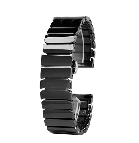 NBCNZCTSAS 20MM 22MM Keramikarmband Armband Damen Herren Armband Fit for Omega Fit for Casio Fit for Armani Fit for Huawei GT2 GT3 Fit for DW Fit for KC Fit for Samsung Keramik-Uhrenarmband(4103-black von NBCNZCTSAS