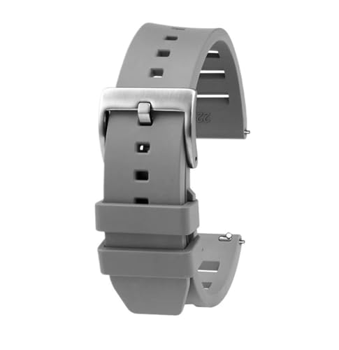 NBCNZCTSAS 20mm 22mm Gummi-Fluor-Uhrenarmband passend for Huawei passend for Mido passend for Steuermann Navigator passend for Seiko Canned Series Gummiarmband(Grey sk,22mm) von NBCNZCTSAS
