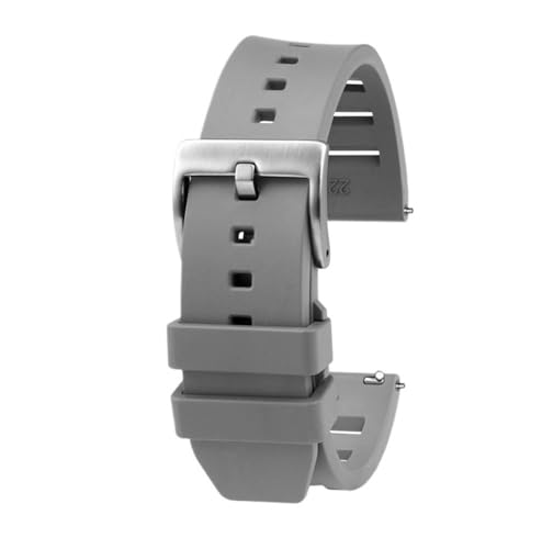 NBCNZCTSAS 20mm 22mm Quick Release Weiches Fluorkautschuk-Armband Passend for Breitling Avenger Super Ocean Silikon-Uhrenarmband Uhrenzubehör(Grey sk,22mm) von NBCNZCTSAS
