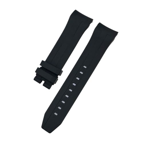 NBCNZCTSAS 21mm 22mm Gebogene Gummi Silikon Armband Fit for Tissot Fit for Sea Star T120 T120417A Tauchen Uhr Armband armband(Black,22mm) von NBCNZCTSAS