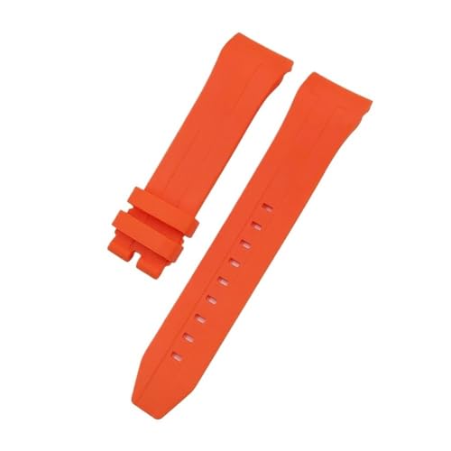 NBCNZCTSAS 21mm 22mm Gebogene Gummi Silikon Armband Fit for Tissot Fit for Sea Star T120 T120417A Tauchen Uhr Armband armband(Orange,22mm) von NBCNZCTSAS