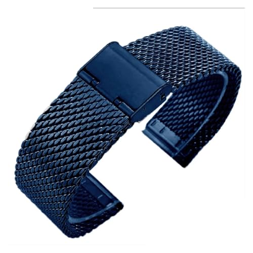 NBCNZCTSAS 22 mm 18 mm 24 mm 20 mm Edelstahlarmband passend for Samsung Galaxy Watch 6 5 4 40 mm 44 mm Active 2 Band passend for Huawei GT4 Ultimate Armband(Blue,22mm) von NBCNZCTSAS
