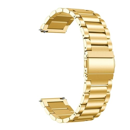 NBCNZCTSAS 22 mm 20 mm Edelstahl-Uhrenarmband passend for SAMSUNG Galaxy Watch 42 46 mm GEAR S3 Active 2 Classic passend for Galaxy Watch 3 Correas(Gold-Tool,20mm) von NBCNZCTSAS