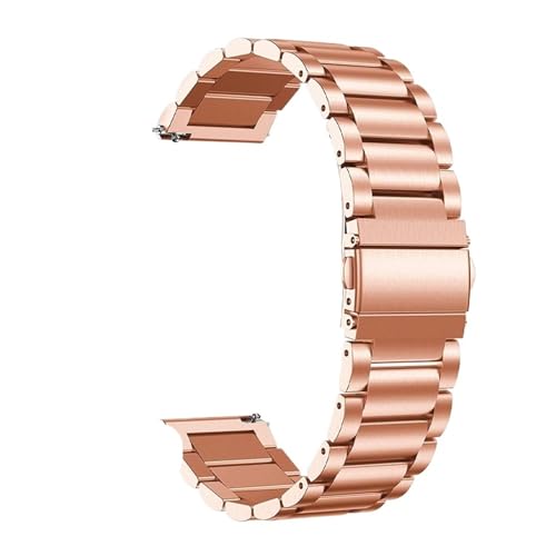 NBCNZCTSAS 22 mm 20 mm Edelstahl-Uhrenarmband passend for SAMSUNG Galaxy Watch 42 46 mm GEAR S3 Active 2 Classic passend for Galaxy Watch 3 Correas(Rose Gold-Tool,20mm) von NBCNZCTSAS
