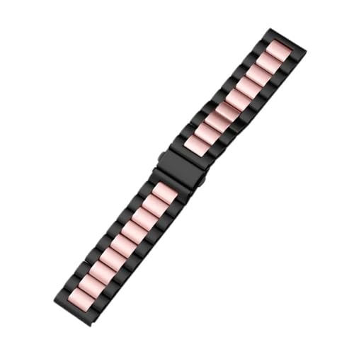 NBCNZCTSAS 22 mm 20 mm Metallarmband passend for Huawei Watch GT2 Pro 46 mm Band Edelstahlarmband passend for Samsung Galaxy Watch 3 4 5 45 mm Active(Black Pink-Tool,22mm) von NBCNZCTSAS
