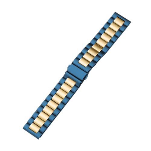 NBCNZCTSAS 22 mm 20 mm Metallarmband passend for Huawei Watch GT2 Pro 46 mm Band Edelstahlarmband passend for Samsung Galaxy Watch 3 4 5 45 mm Active(Blue Gold Tool,22mm) von NBCNZCTSAS