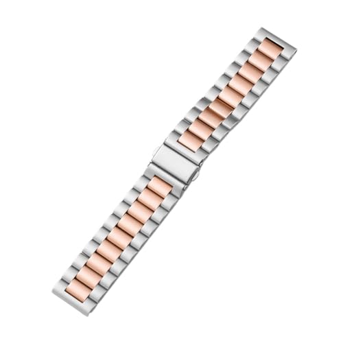 NBCNZCTSAS 22 mm 20 mm Metallarmband passend for Huawei Watch GT2 Pro 46 mm Band Edelstahlarmband passend for Samsung Galaxy Watch 3 4 5 45 mm Active(Silver RoseGoldTool,20mm) von NBCNZCTSAS