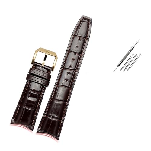 NBCNZCTSAS 22-mm-Armband, passend for IWC, passend for Portugal, 7-Tage-Kette, wasserdichtes Lederarmband mit IW500705-Armband(A-brown-gold) von NBCNZCTSAS