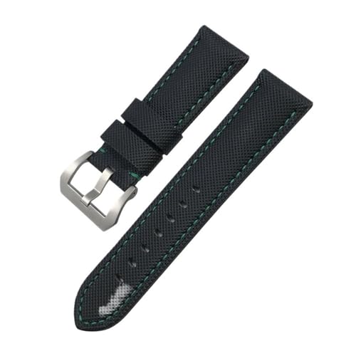 NBCNZCTSAS 22mm 24mm 26mm Nylon Textur Carbon Fiber Armband Fit for Panerai Fit for Luminor PAM1312 441 Schwarz armband Armband(Silver Yellow,22mm) von NBCNZCTSAS