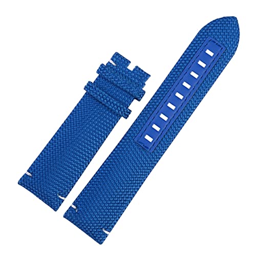 NBCNZCTSAS 22mm Nylon Canvas Uhrengurt Sport wasserdichtes Leder Armband Bandgürtel for Mido Fit for Ozean Fit for Stern M042.430 Accessoires(Blue01) von NBCNZCTSAS