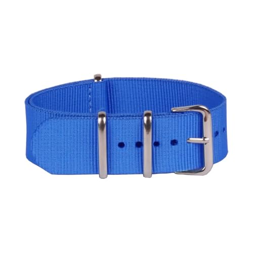 NBCNZCTSAS 22mm Nylon Uhr SOLID BLAU FARBE Armee Militär Stoff Gewebte Uhrenarmbänder Band Band Schnalle Gürtel von NBCNZCTSAS