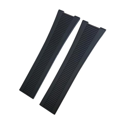 NBCNZCTSAS 25 mm * 13 mm Silikon-Gummi-Armband, passend for Patek Philippe 5712 5711G, braun, schwarz, blau(Black,GOLDEN LINK_ROSE) von NBCNZCTSAS