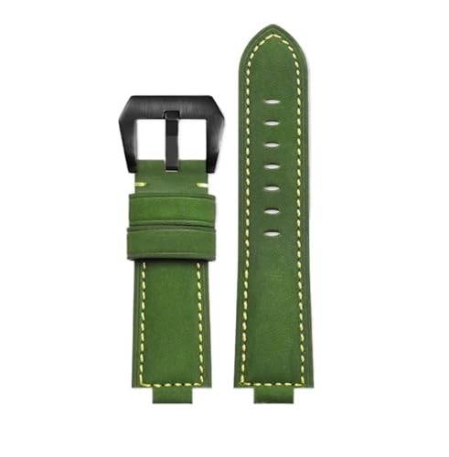 NBCNZCTSAS 26 * 14mm Konvexen Dünne Atmungsaktive Männer Handschlaufe Fit for CASIO Fit For G-Shock GST-B400 Nylon Rindsleder Uhr Band Armband zubehör(Army green black) von NBCNZCTSAS