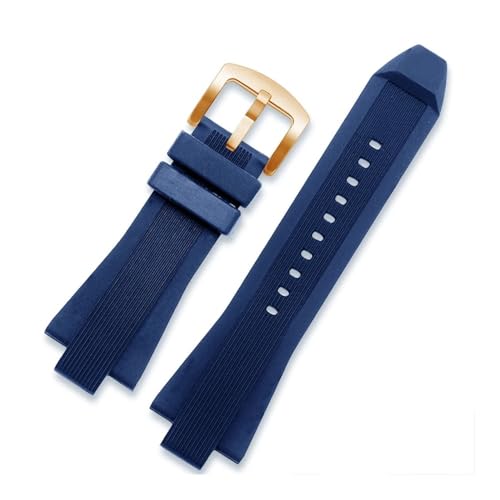 NBCNZCTSAS 29 * 13mm Gummi Armband Fit for MK Uhr Serie MK8184 MK8152 MK9020 MK8730 MK8761 8295 8296 Konvex Silikon herren Armband(Blue rg) von NBCNZCTSAS