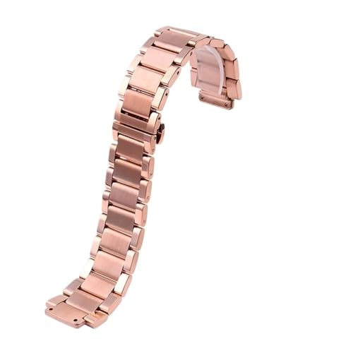 NBCNZCTSAS 316L Solide Edelstahl Uhrenarmband Fit for Hublot 27x19mm 23x17 21x13 Weiche Armband Big Bang Uhr Handgelenk Armband for Männer Frauen(Rose Gold,23x17mm) von NBCNZCTSAS