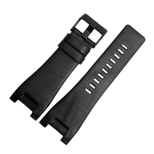 NBCNZCTSAS 32mm Leder Schwarz Armband Fit for Diesel Uhr Armband Armbanduhren Band Fit for DZ1216 DZ1273 DZ4246 DZ4247 DZ287watch Band(2 Black-black) von NBCNZCTSAS