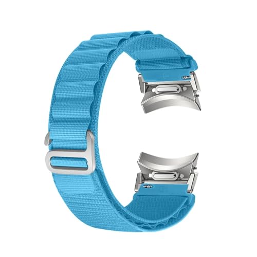 NBCNZCTSAS Alpine Loop Strap Passend For Samsung Galaxy Watch 4/5/6 44 Mm 40 Mm 6 Classic 43 47 Mm Quick Fit Band For Watch 5Pro 45 Mm Nylonarmband(Ocean blue) von NBCNZCTSAS