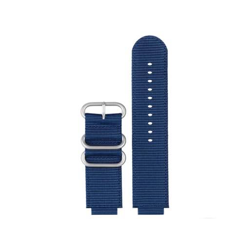 NBCNZCTSAS Anpassung der Passform for das Nylonband der Casio GW6900 DW5600 GW-B5600 GM-5600-Serie, Zubehör for Outdoor-Sport-Canvas-Armband(Blue-silver) von NBCNZCTSAS