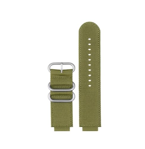 NBCNZCTSAS Anpassung der Passform for das Nylonband der Casio GW6900 DW5600 GW-B5600 GM-5600-Serie, Zubehör for Outdoor-Sport-Canvas-Armband(Green-silver) von NBCNZCTSAS
