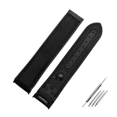 NBCNZCTSAS Armband mit gebogenem Ende, passend for Omega, passend for Seamaster 300, passend for Ocean Speedmaster 8900, passend for Planet Ocean, 20 m, 22 mm Stoff, Nylon-Gummi-Herrenarmband(Colour 1 von NBCNZCTSAS
