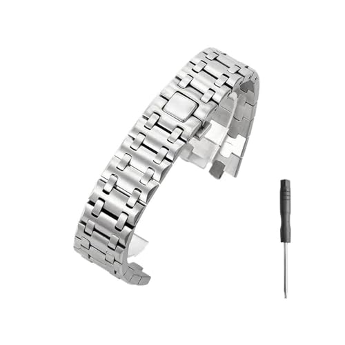NBCNZCTSAS Armband passend for AP Royal Oak 15710 26470 Durchmesser 42 mm Edelstahl Double Press Bucket 28 Uhrenarmband von NBCNZCTSAS