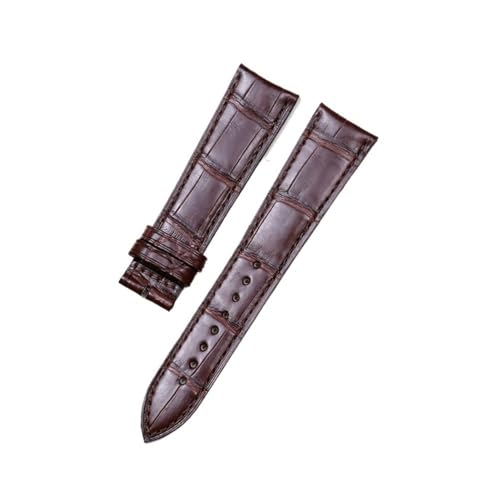 NBCNZCTSAS Armband passend for Jaeger-LeCoultre MASTER 21 mm Lederarmband mit gebogenem Ende, braun, schwarz, dunkelbraun(Brown) von NBCNZCTSAS