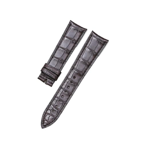 NBCNZCTSAS Armband passend for Jaeger-LeCoultre MASTER 21 mm Lederarmband mit gebogenem Ende, braun, schwarz, dunkelbraun(Dark brown) von NBCNZCTSAS