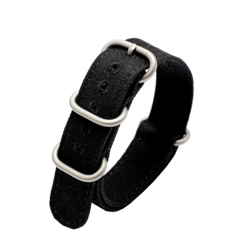 NBCNZCTSAS Canvas-Armband, geeignet for Seven Friday-Uhren T1 / T2 / M2 / M3 P2b / P3 / Q2, Nylon-Armband, Herrenuhr-Zubehör, 26 28 mm(Black SK,28mm) von NBCNZCTSAS
